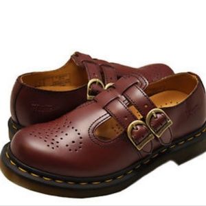Dr. Martens Double Strap Mary Janes Red 9